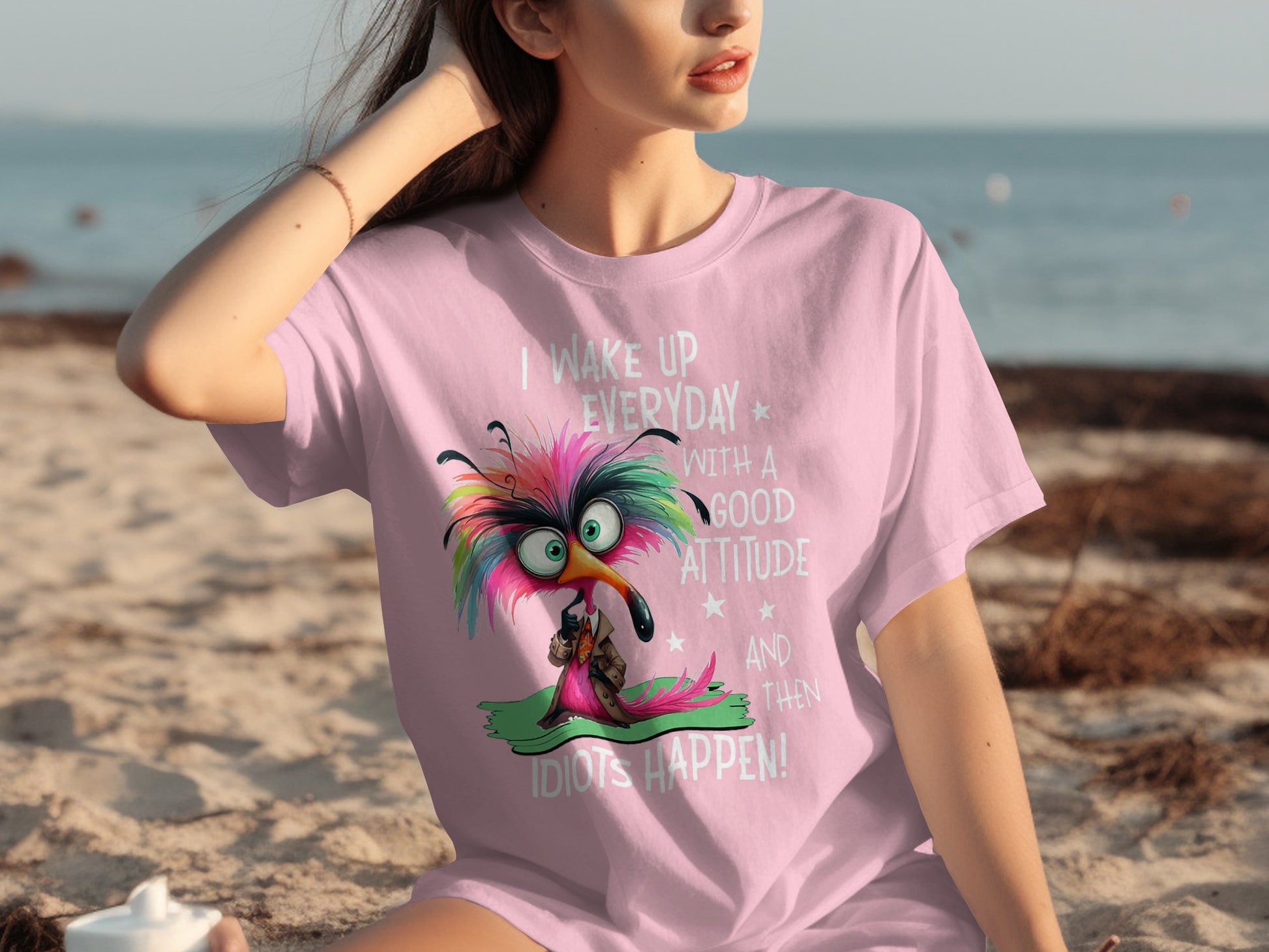 I Wake Up Everyday With A Good Attitude Idiots Happen Shirt