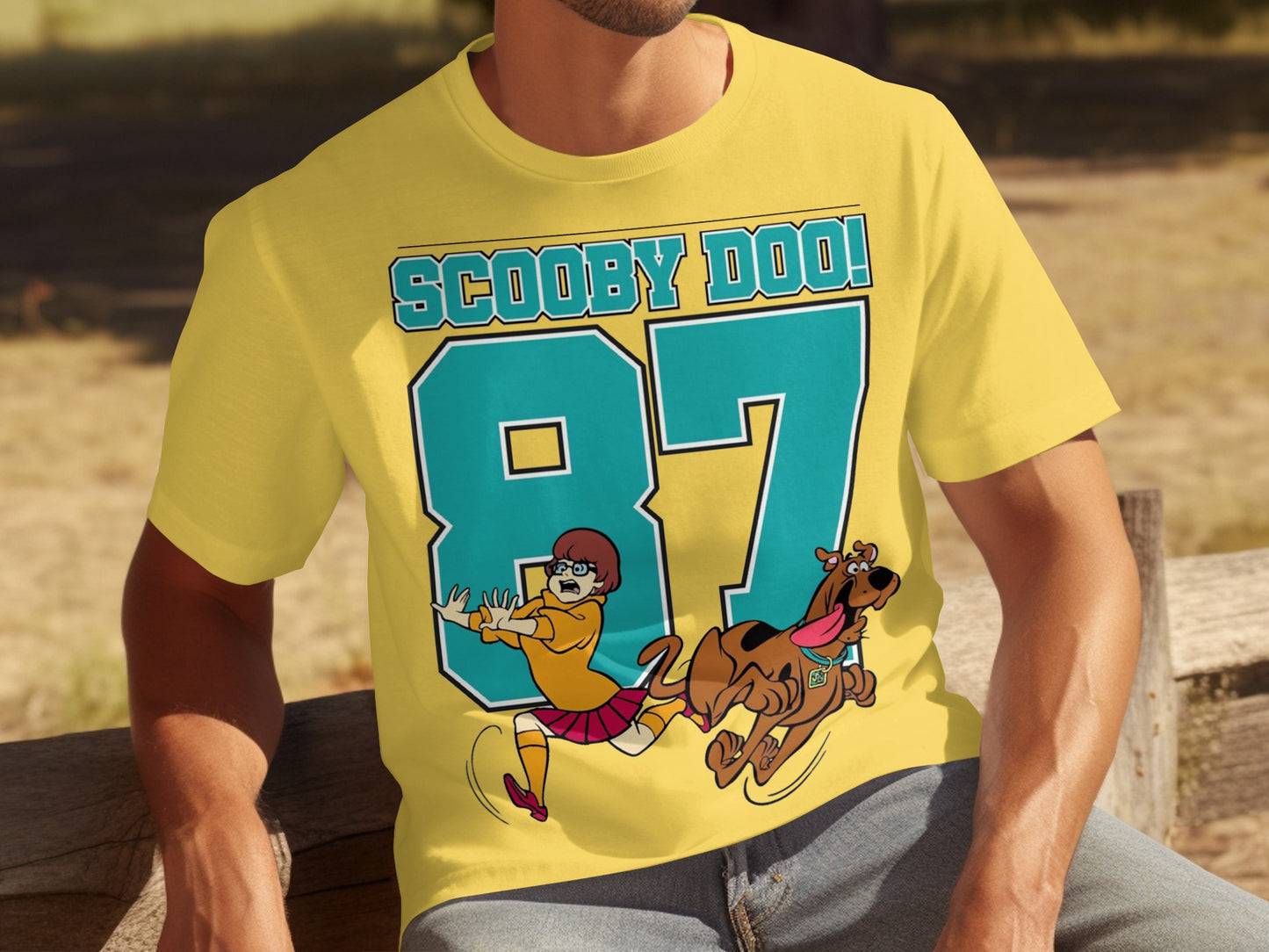 Scooby Doo 87 Cartoon Classic Yellow T-shirt