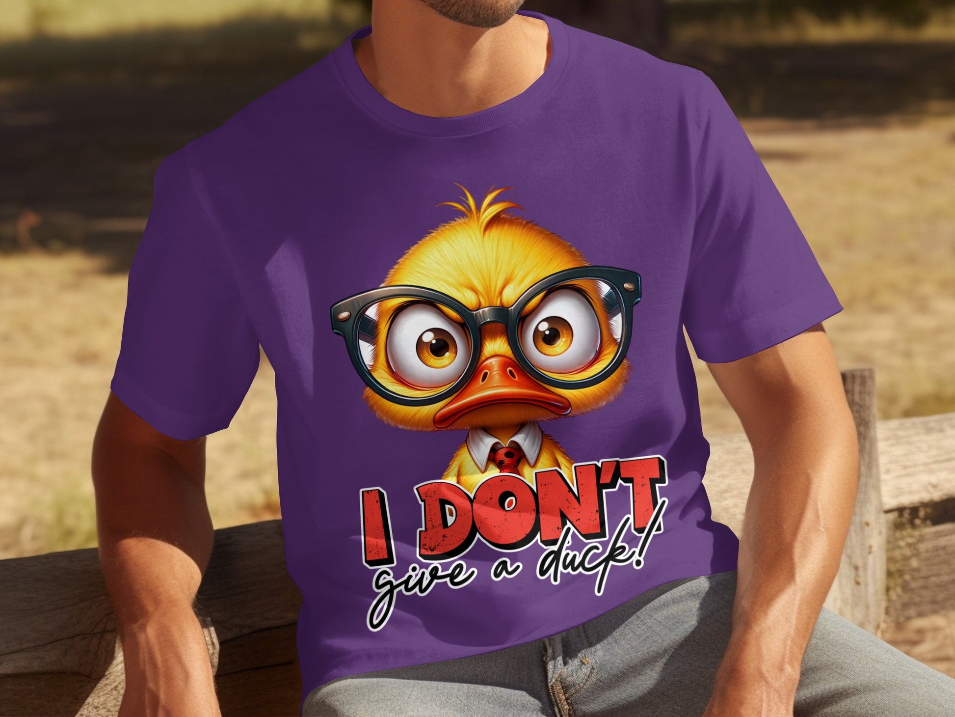 Funny Duck with Glasses I Don't Give A Duck T-Shirt