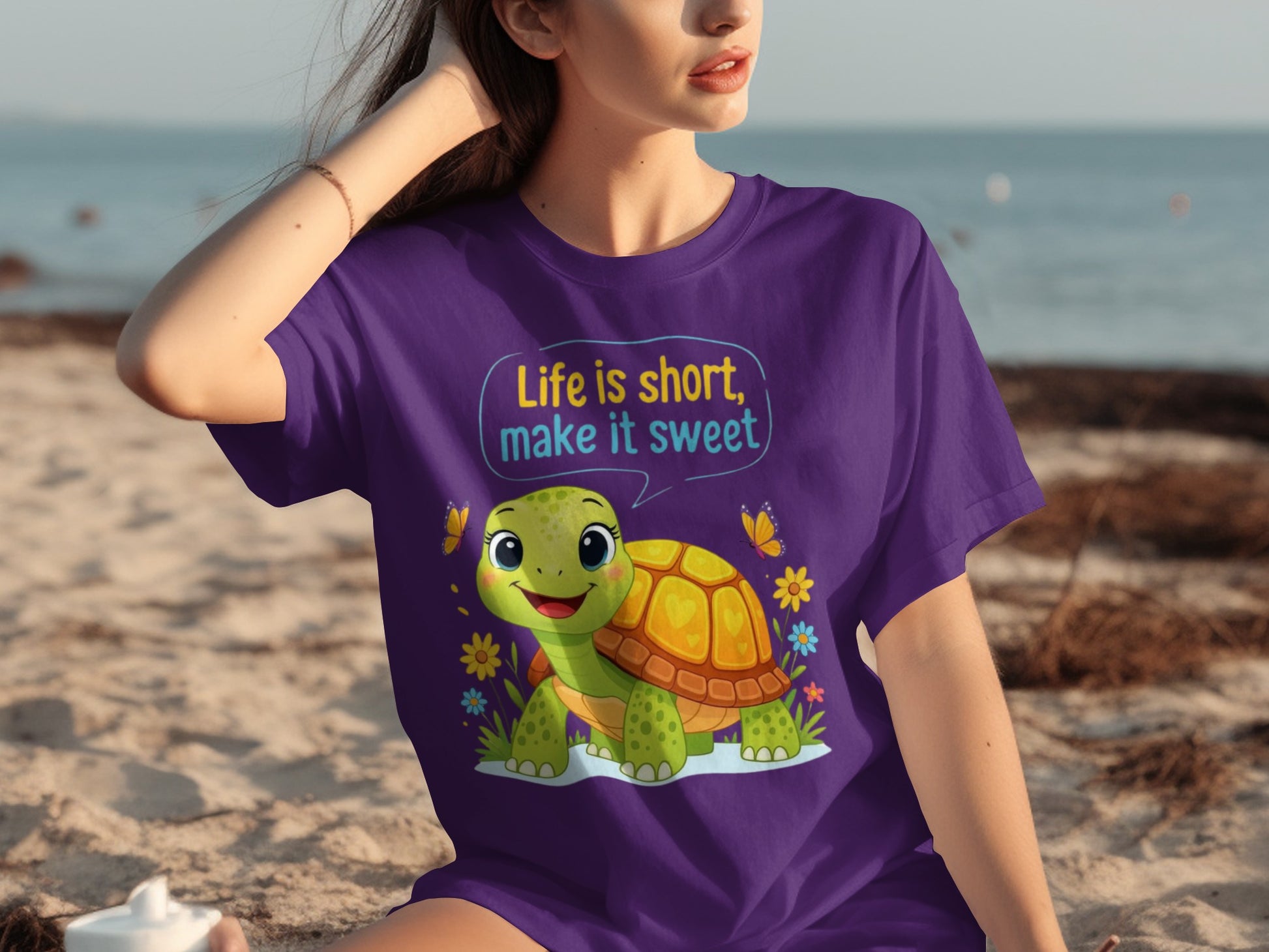 Life is Short Make It Sweet Cute Turtle T-Shirt