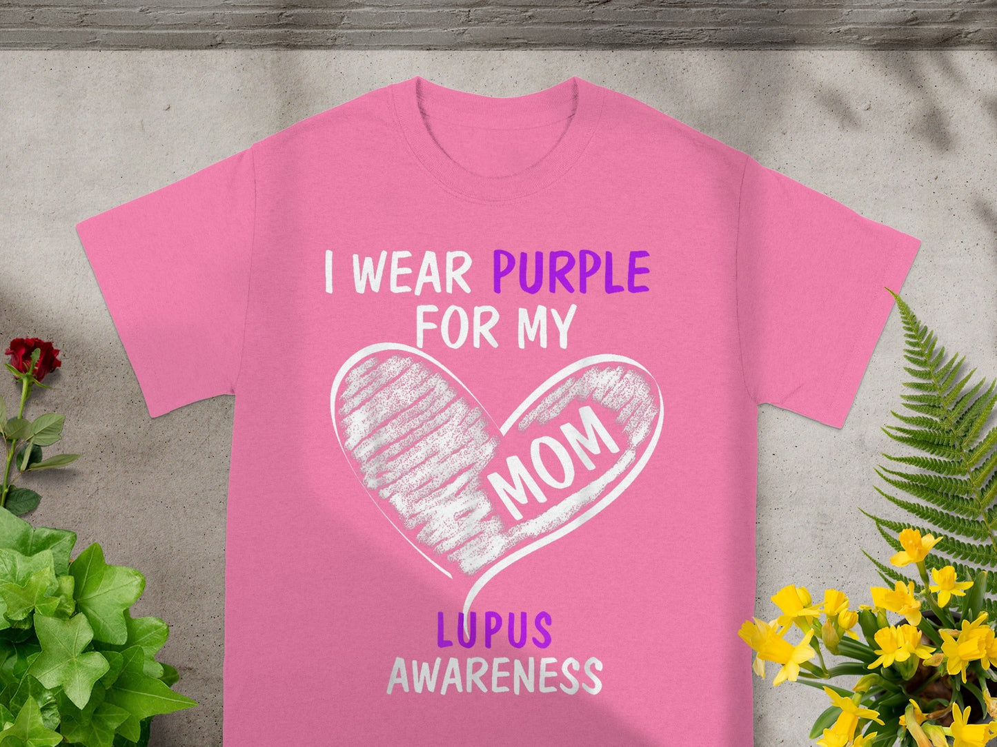I Wear Purple for My Mom Lupus Awareness T-Shirt