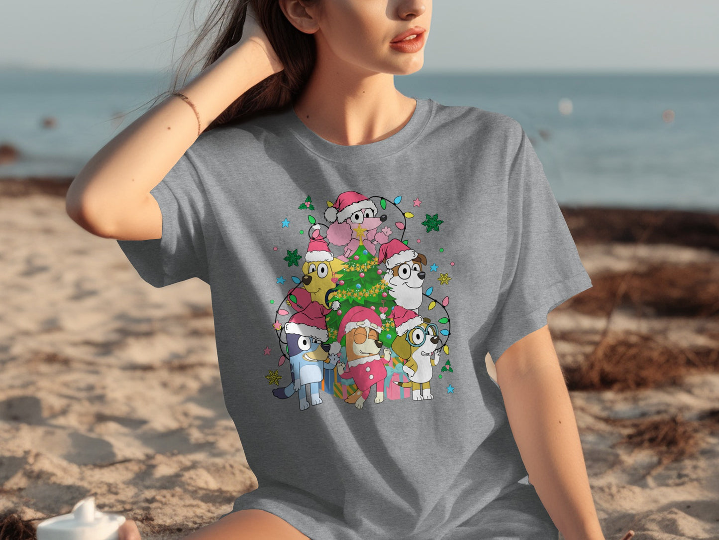 Cartoon Characters Christmas T-Shirt Holiday Tee