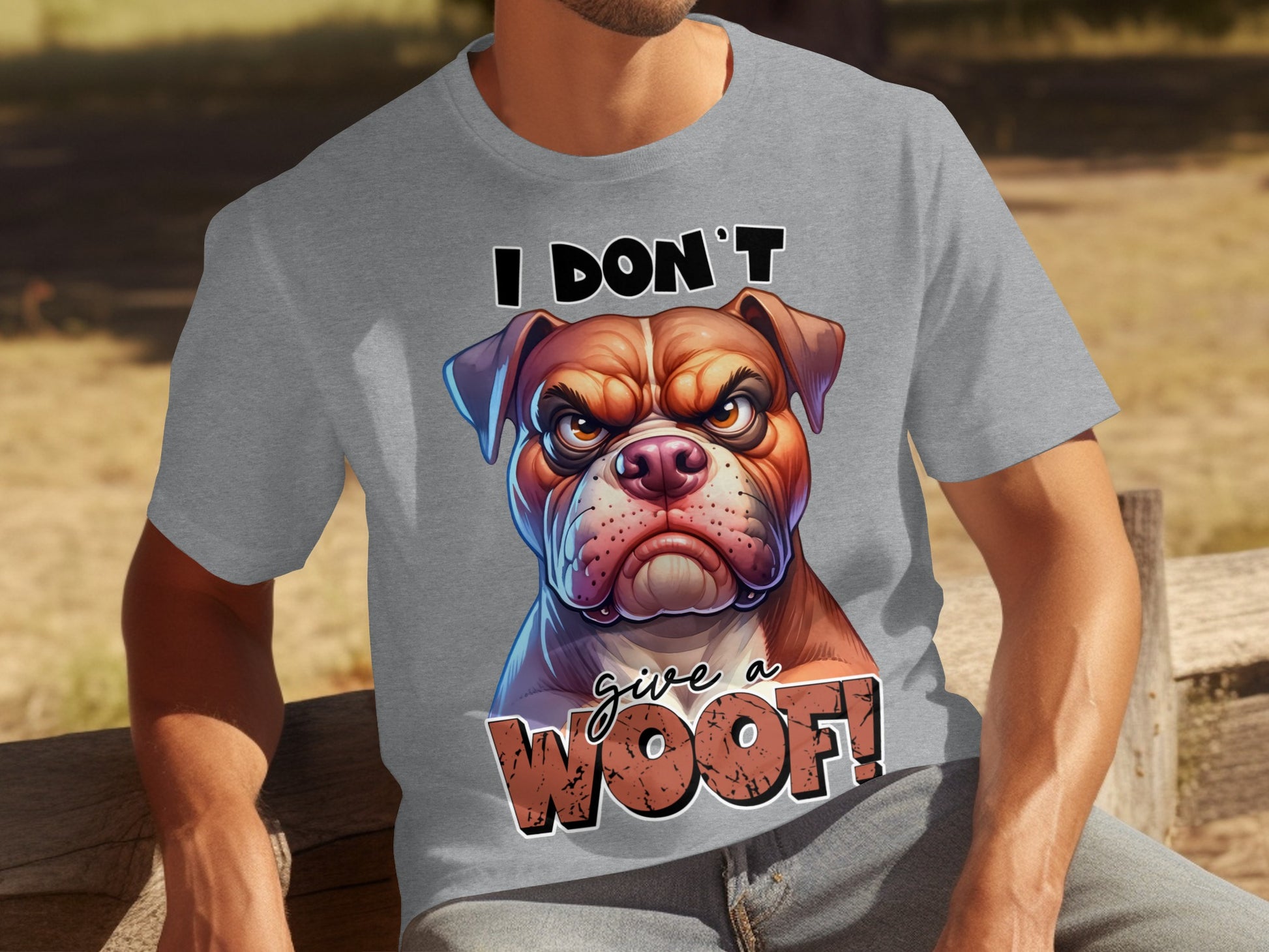 I Don't Give a Woof Dog Lover Graphic Tee Shirt
