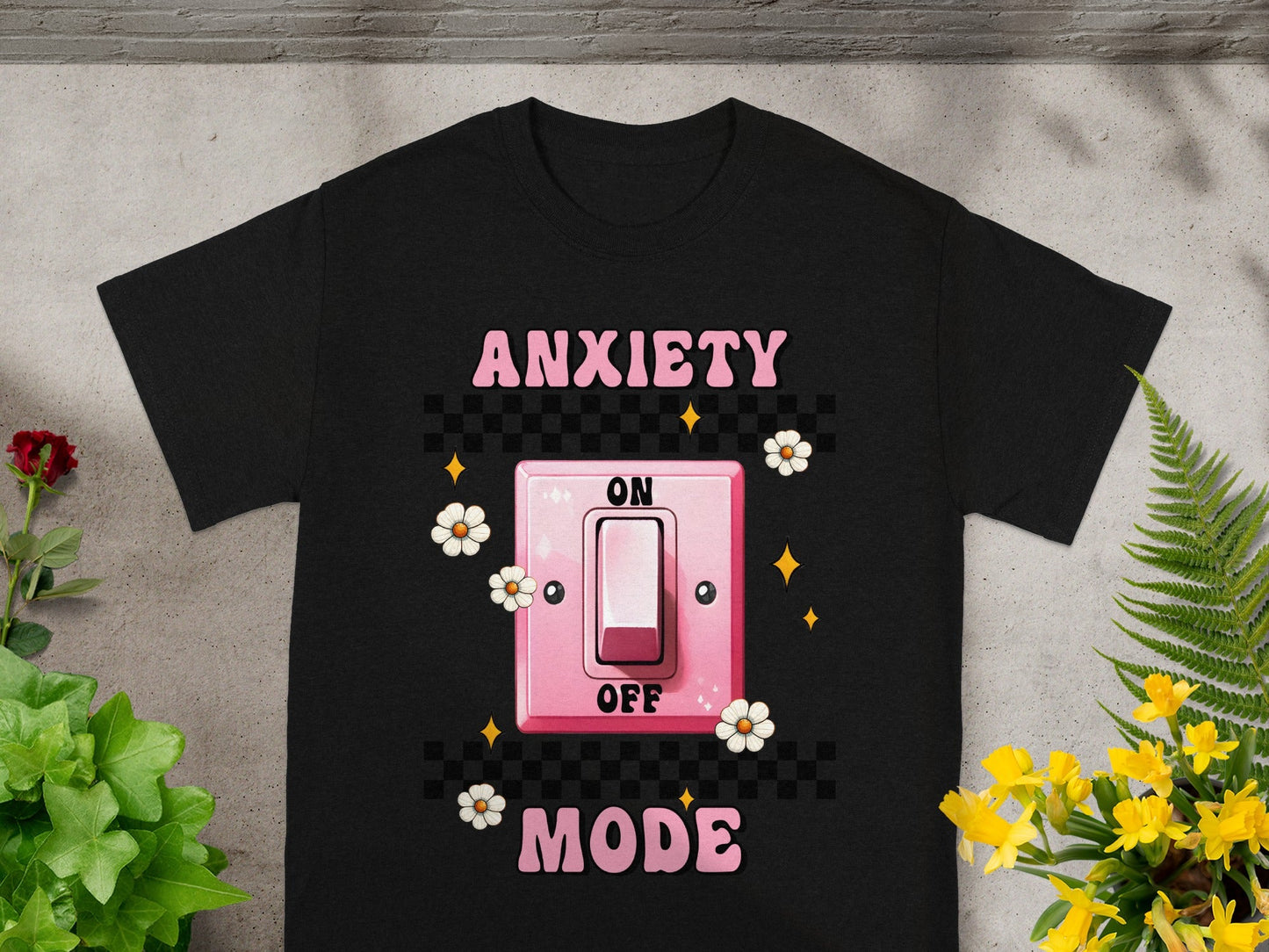 Anxiety Mode Switch Graphic Tee Shirt