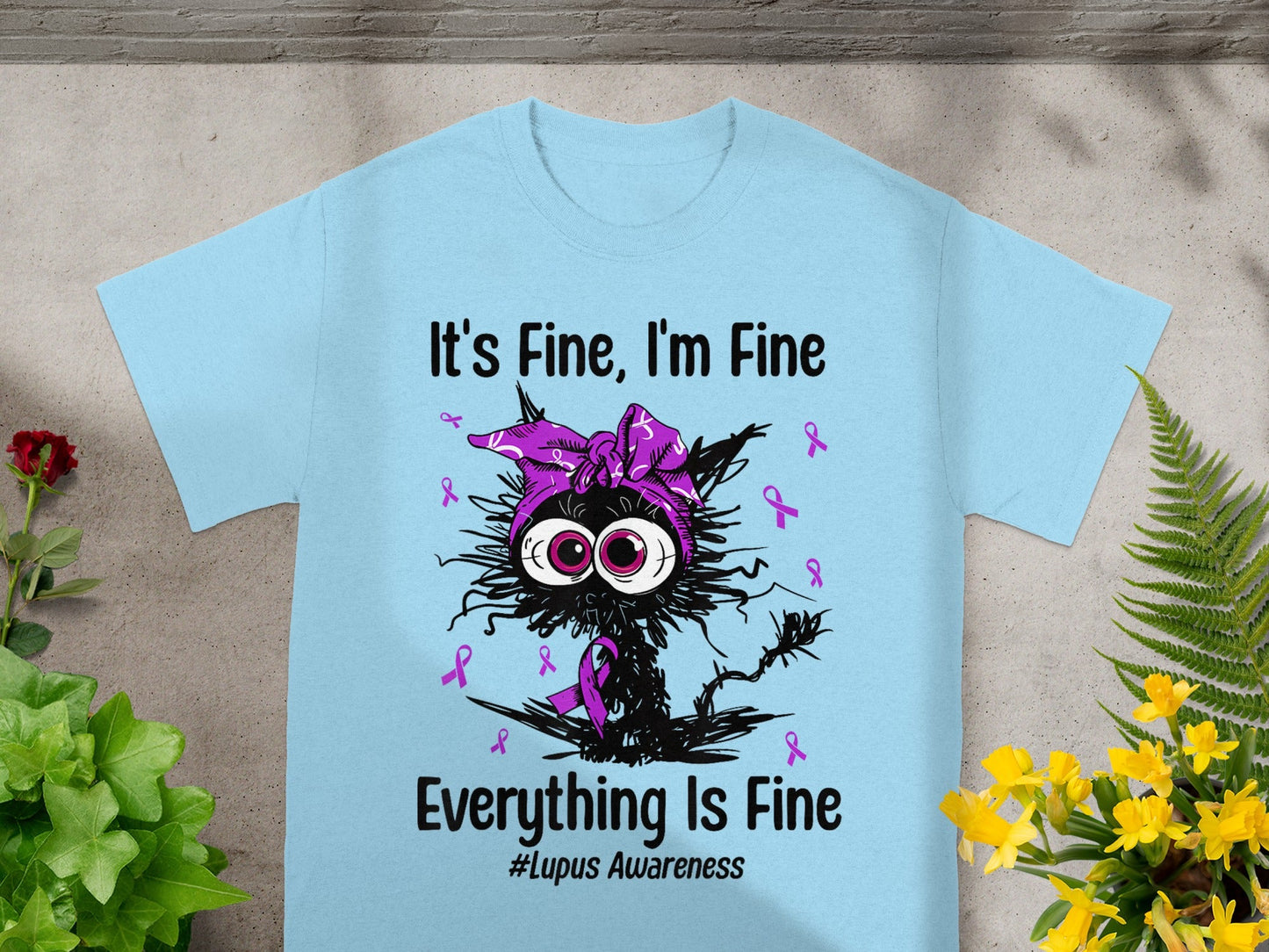 It's Fine I'm Fine Everything Is Fine Lupus Awareness Shirt