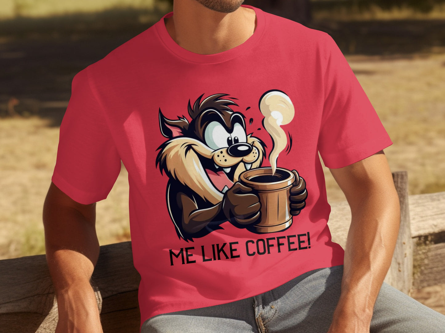 Me Like Coffee Cartoon Character T-Shirt