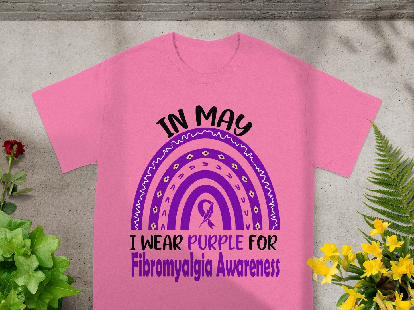 In May I Wear Purple For Fibromyalgia Awareness Shirt