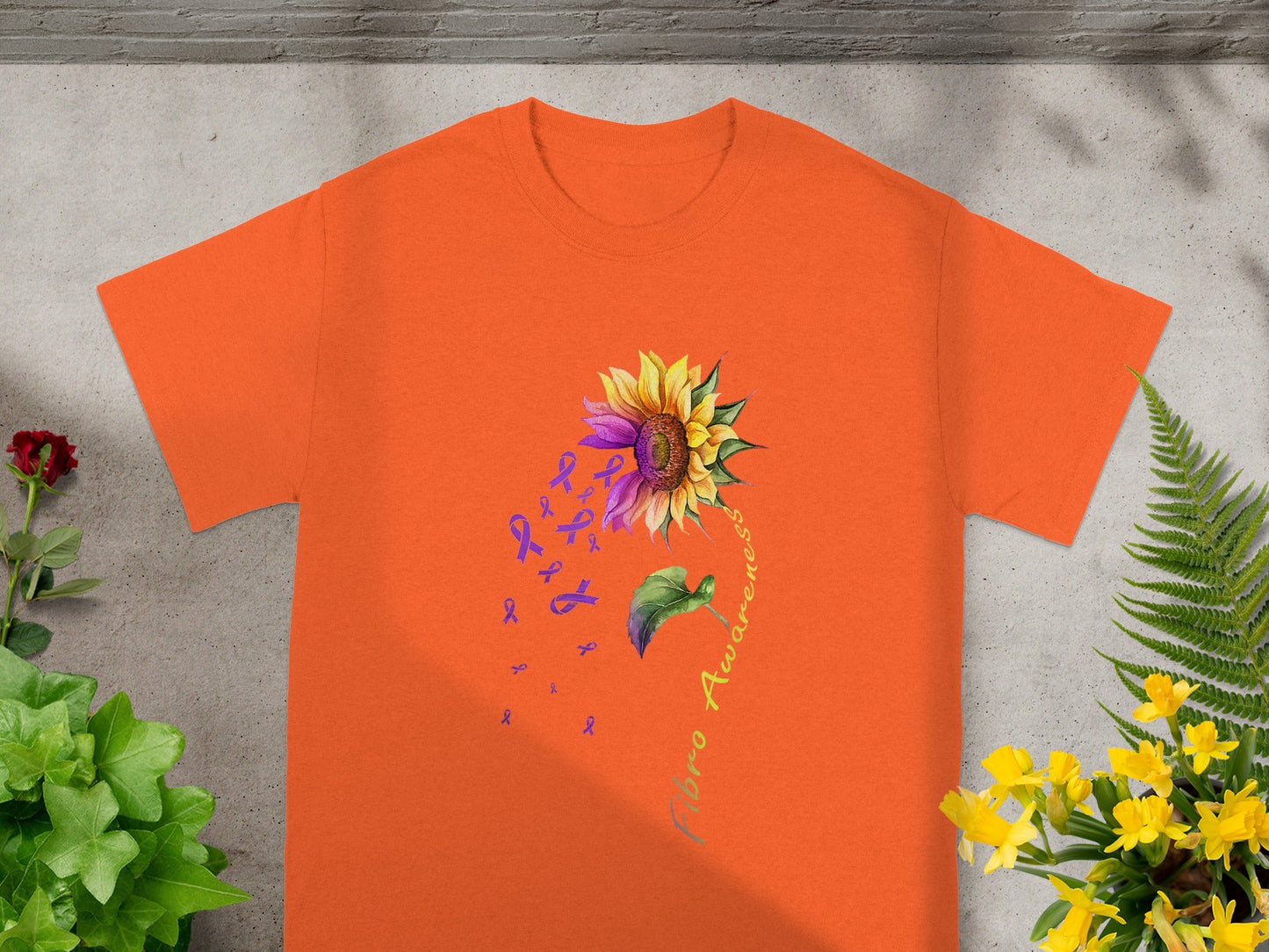 Fibro Awareness Sunflower Graphic Design Shirt