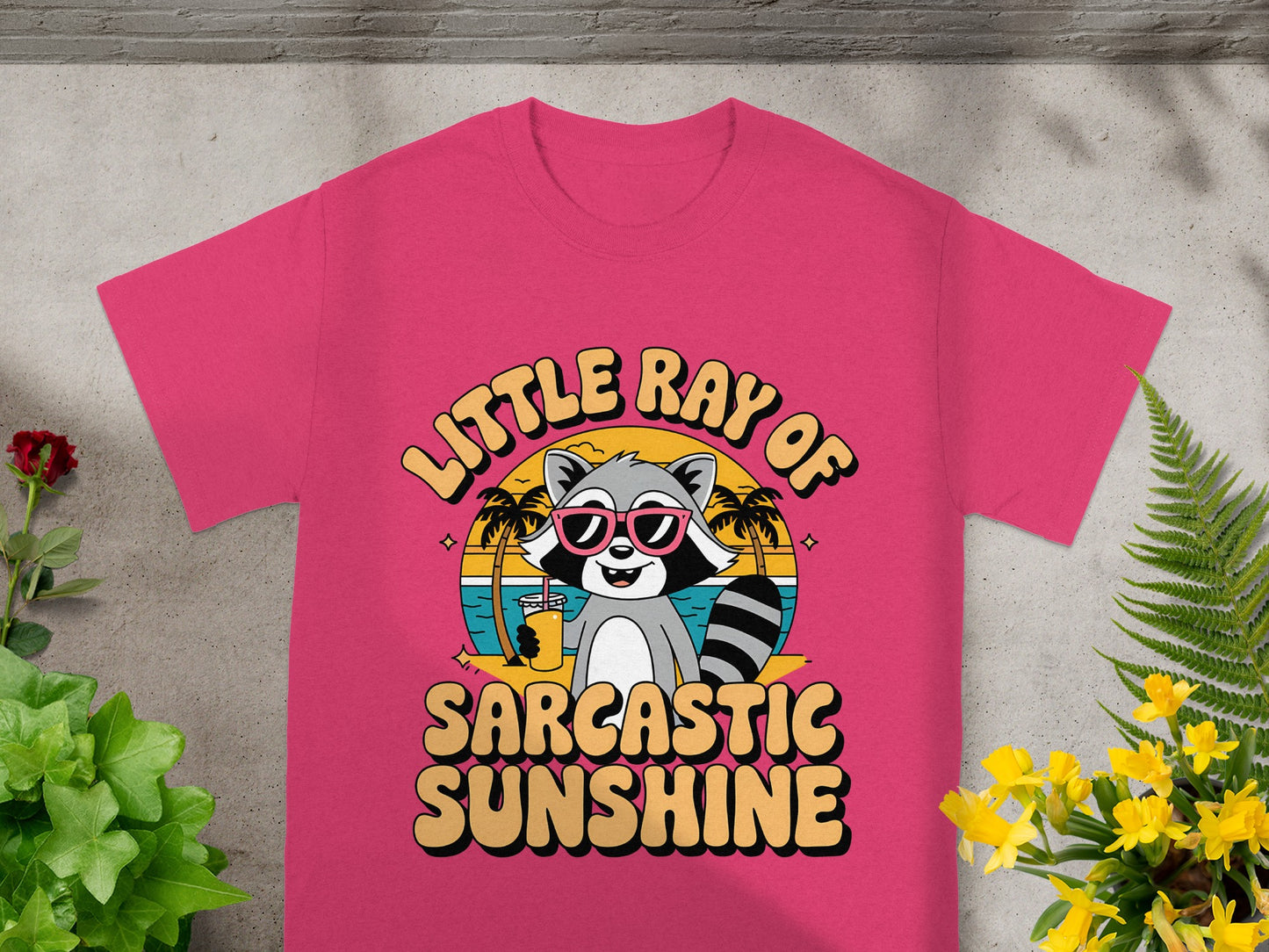 Little Ray of Sarcastic Sunshine Raccoon Tee