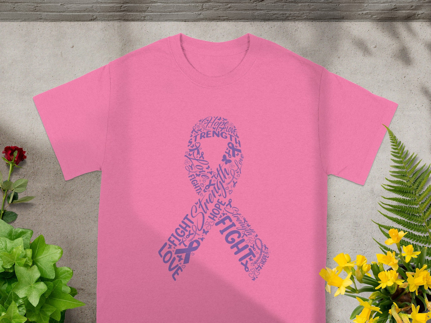 Breast Cancer Awareness Pink Ribbon Graphic T-Shirt