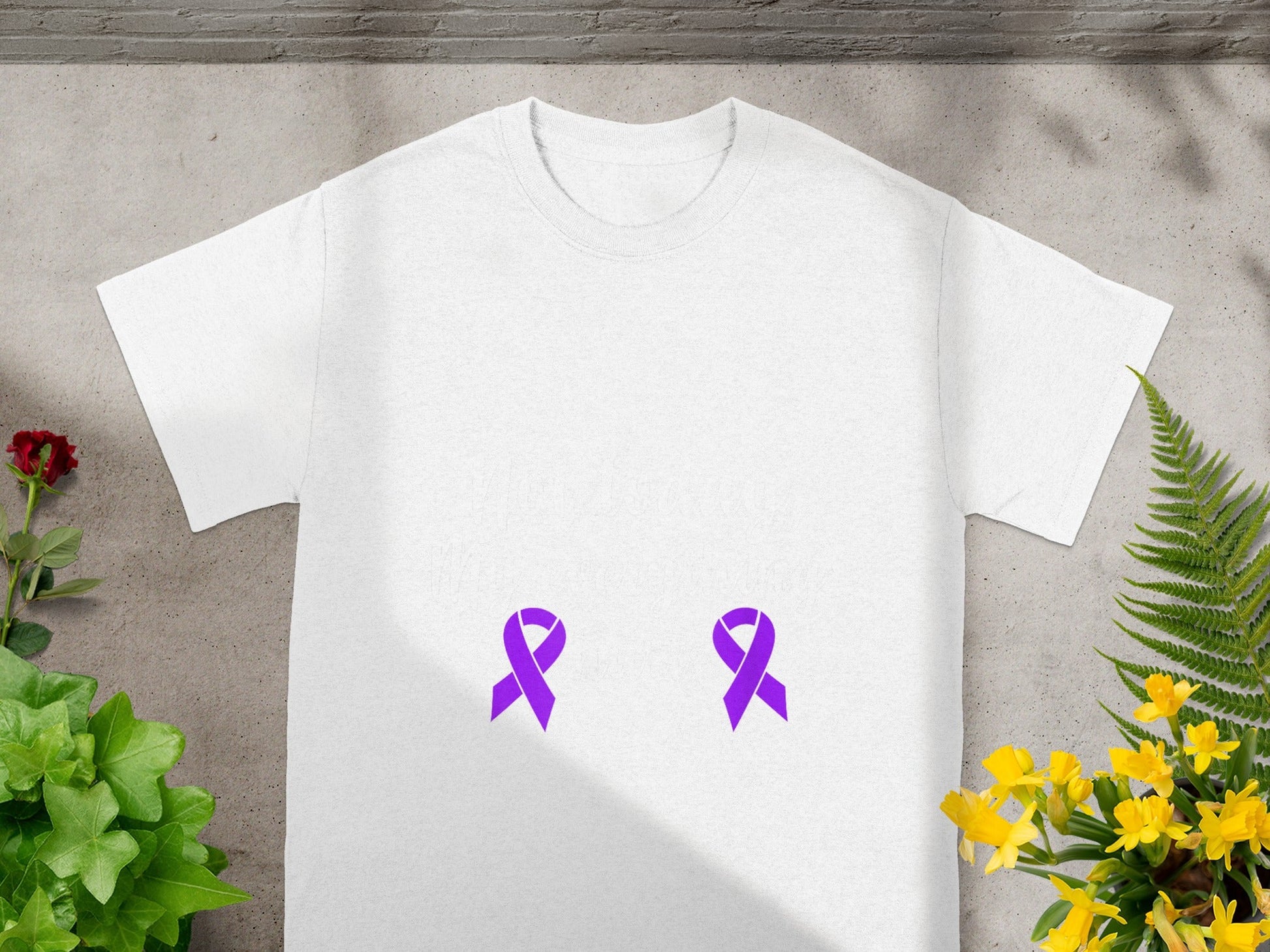 Purple Ribbon Minimalist Awareness T-shirt Product