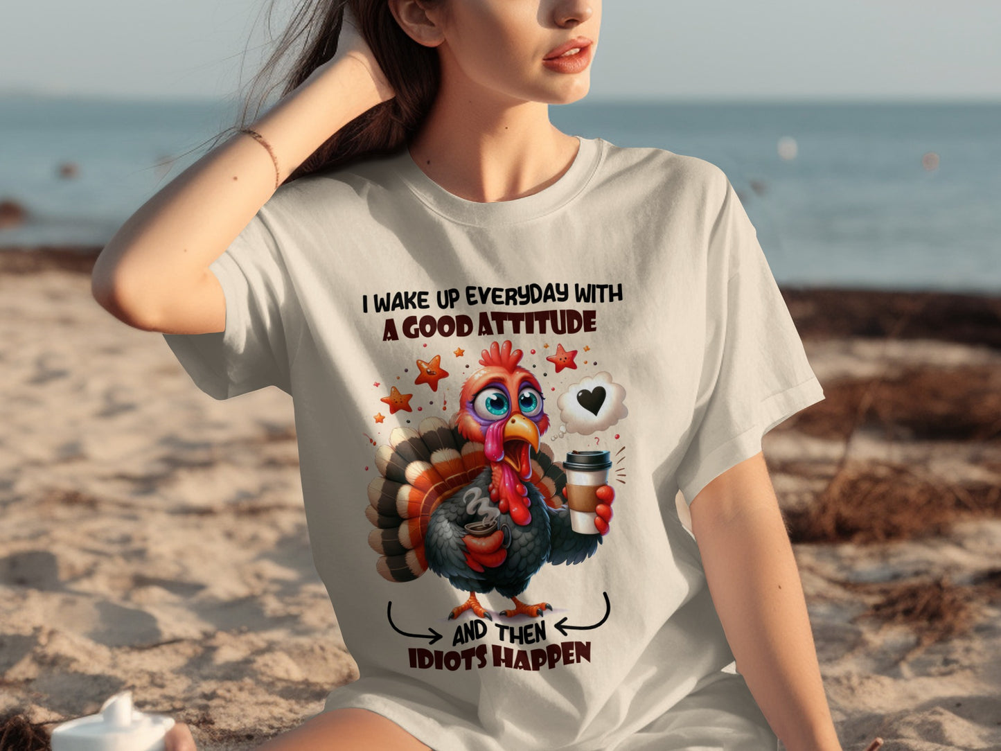 I Wake Up Everyday With A Good Attitude Turkey T-shirt