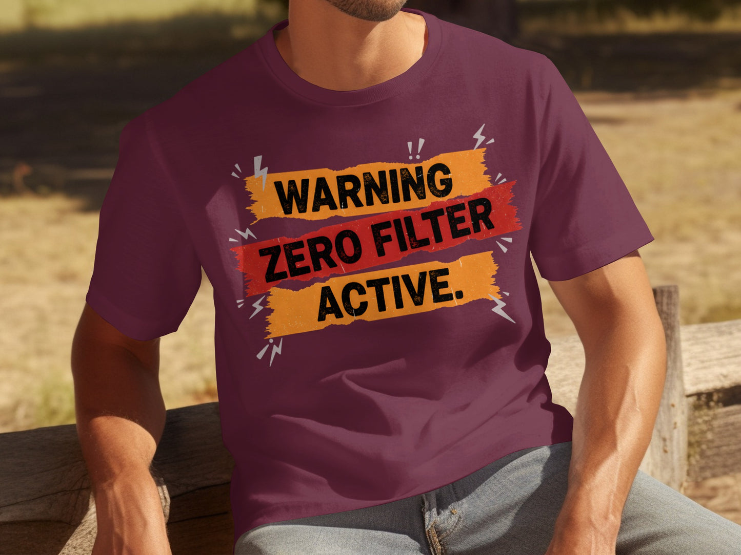 Warning Zero Filter Active Graphic T-shirt