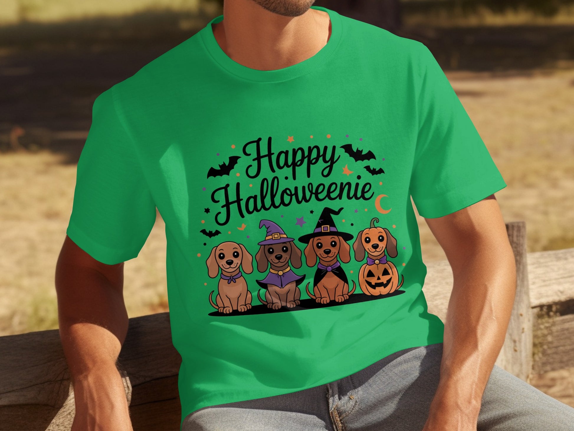 Happy Halloweenie Dachshunds Graphic T-Shirt