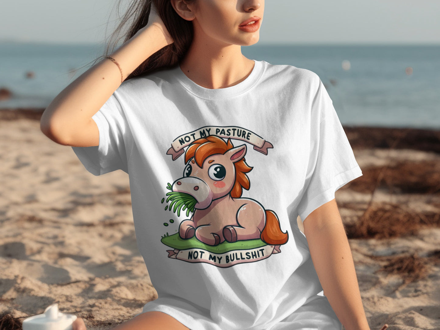 Not My Pasture Not My Bullshit Funny Graphic Tee