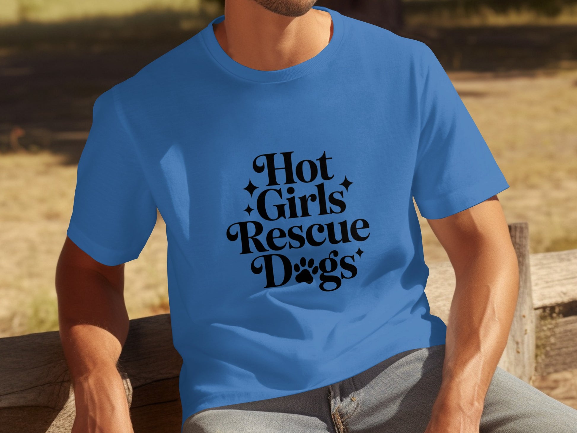 Hot Girls Rescue Dogs Graphic Tee for Dog Lovers