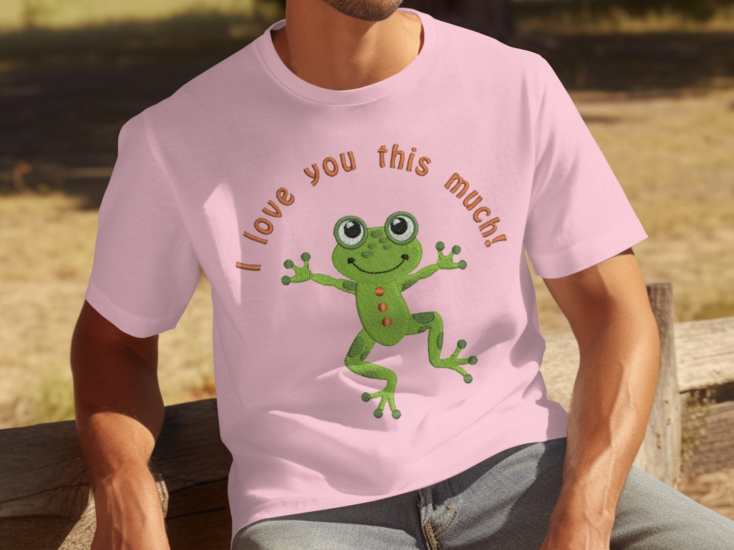 I Love You This Much Cute Frog Graphic T-Shirt