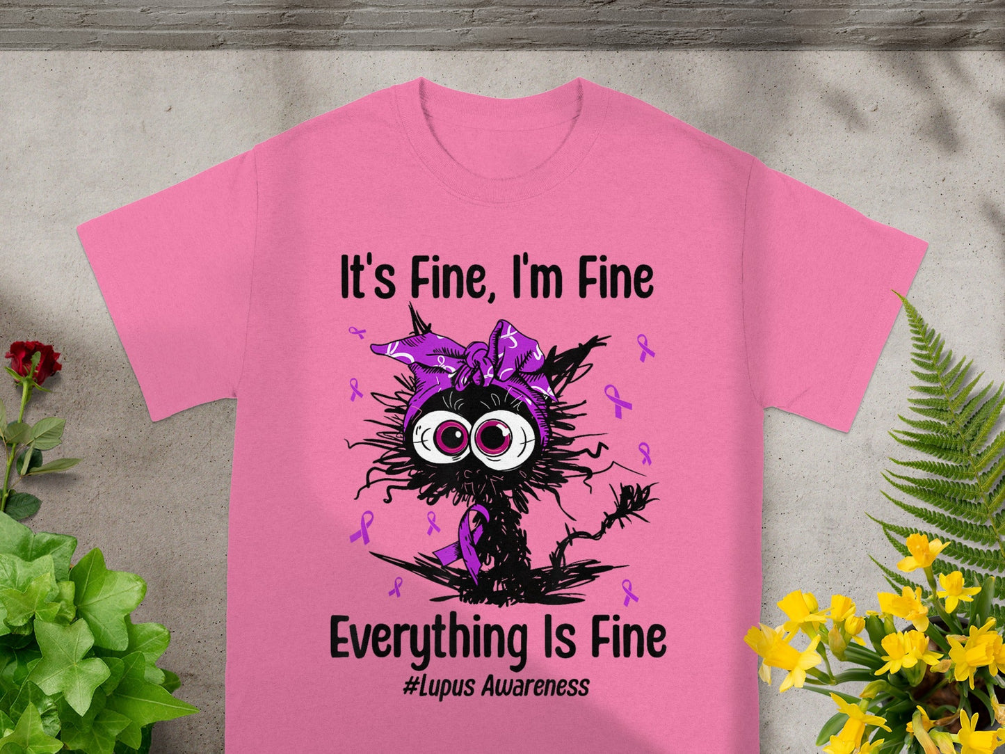 It's Fine I'm Fine Everything Is Fine Lupus Awareness Shirt