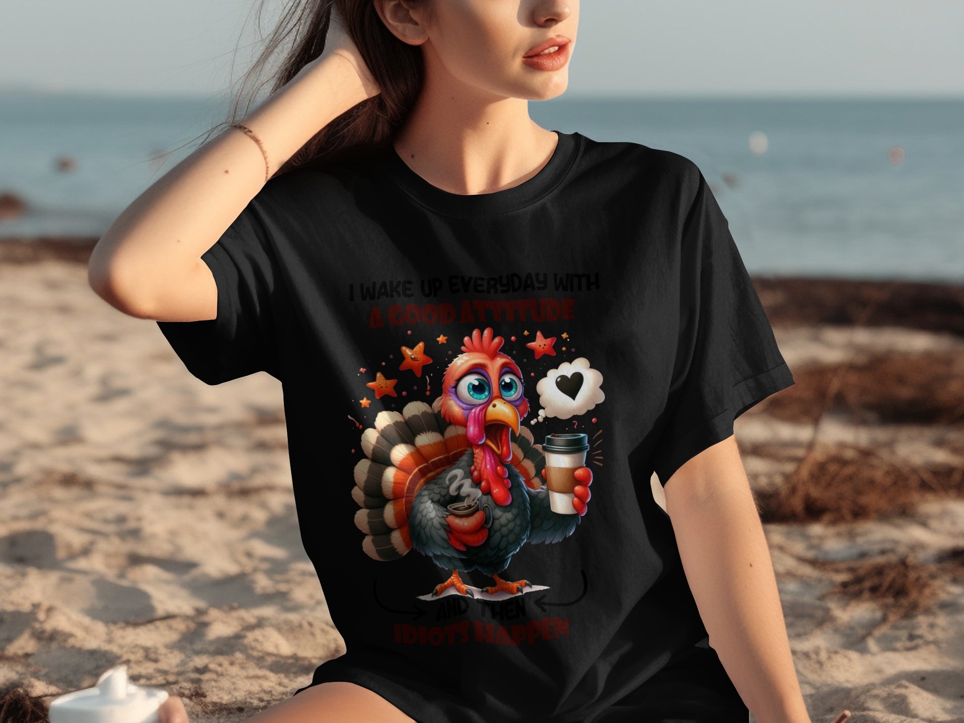 I Wake Up Everyday With A Good Attitude Turkey Shirt