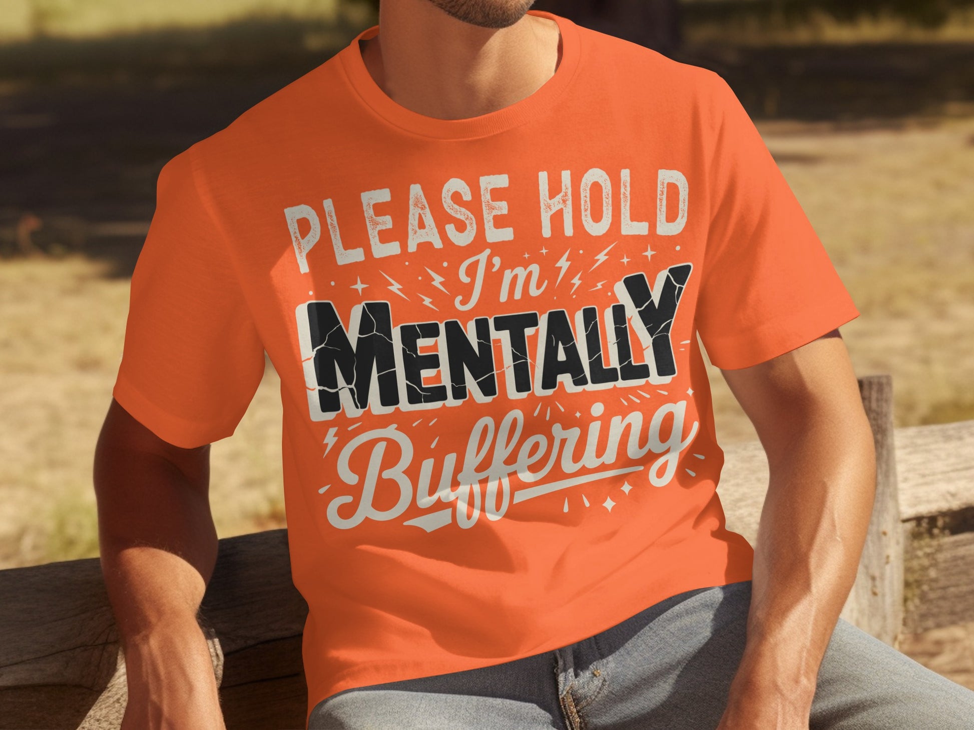 Please Hold I'm Mentally Buffering Graphic Shirt