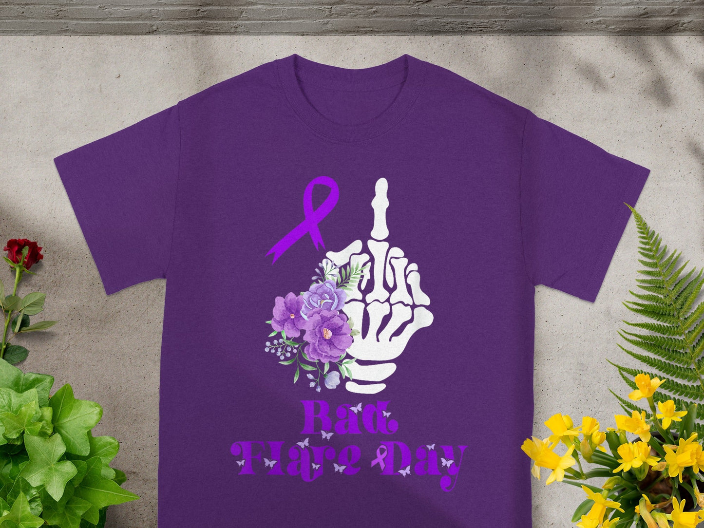 Bad Flare Day with Purple Ribbon T-Shirt