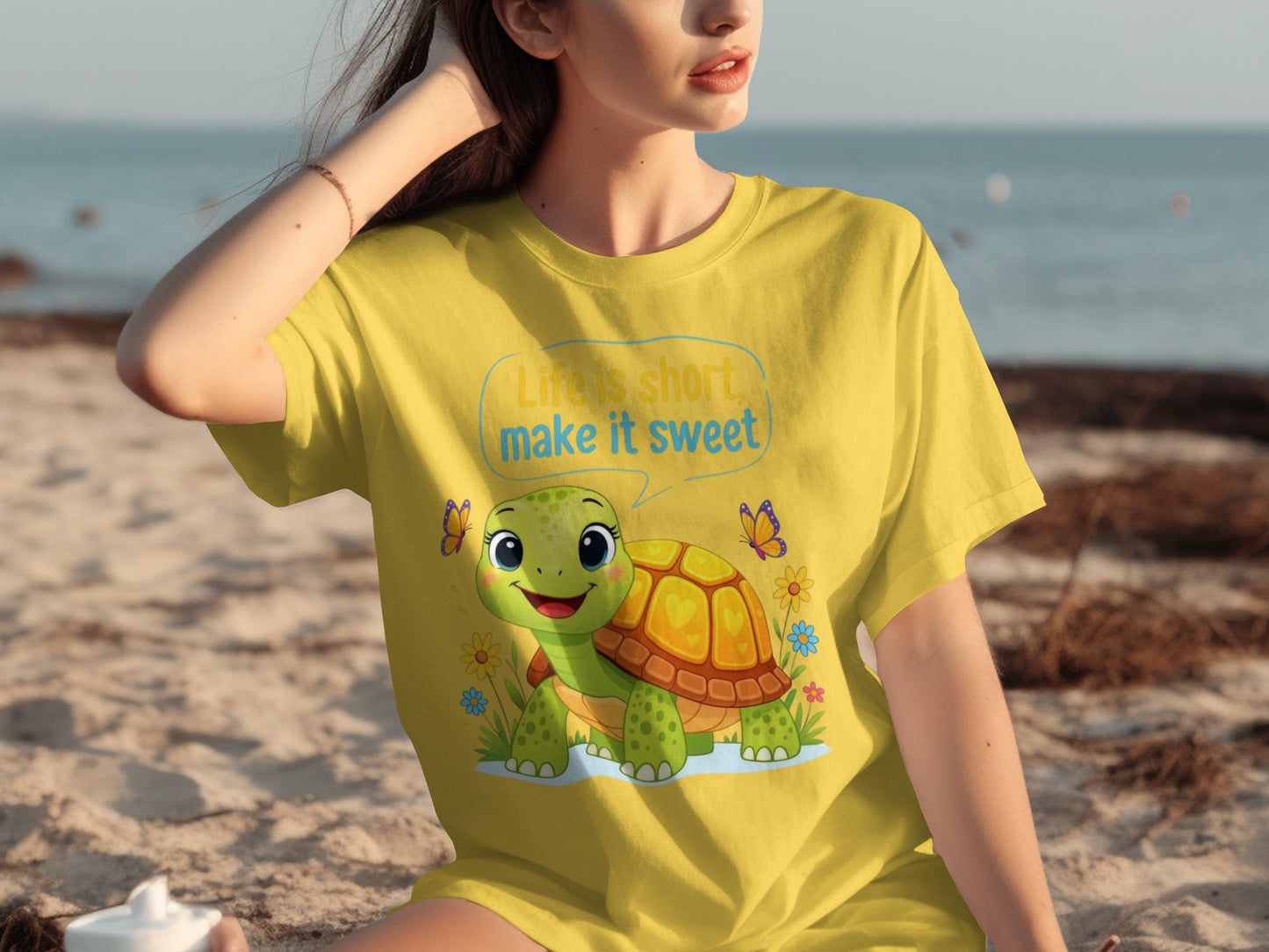 Life is Short Make it Sweet Turtle Graphic T-Shirt