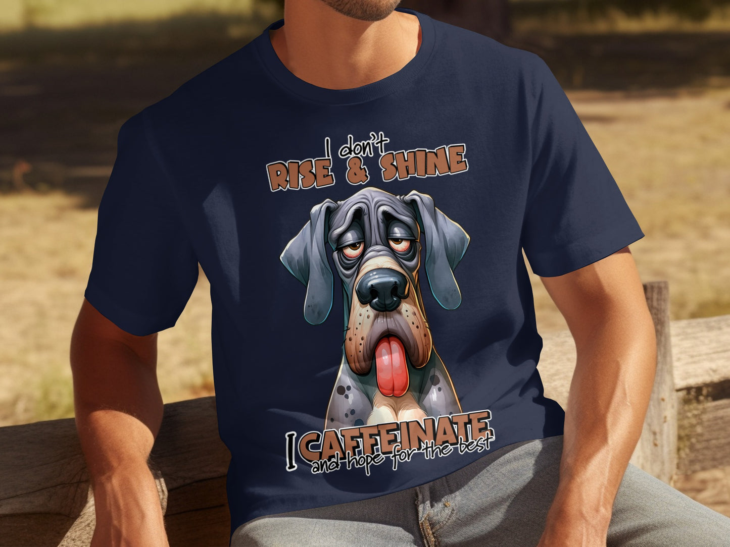 Rise And Shine Dog I Caffeinate Graphic T-Shirt