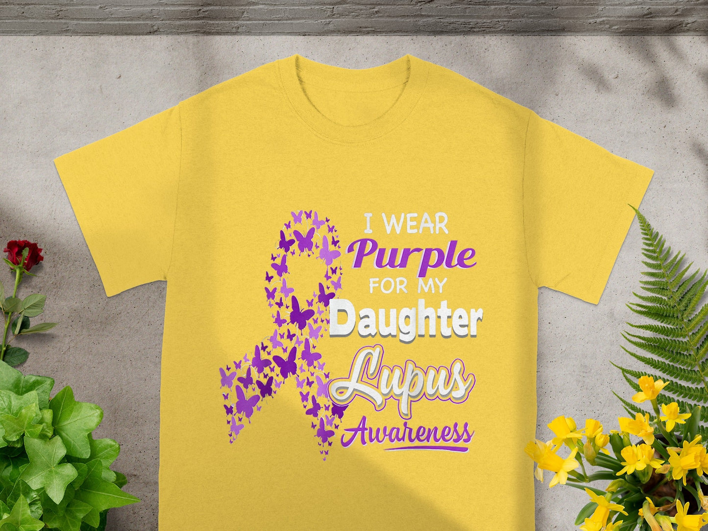 I Wear Purple For My Daughter Lupus Awareness T-Shirt