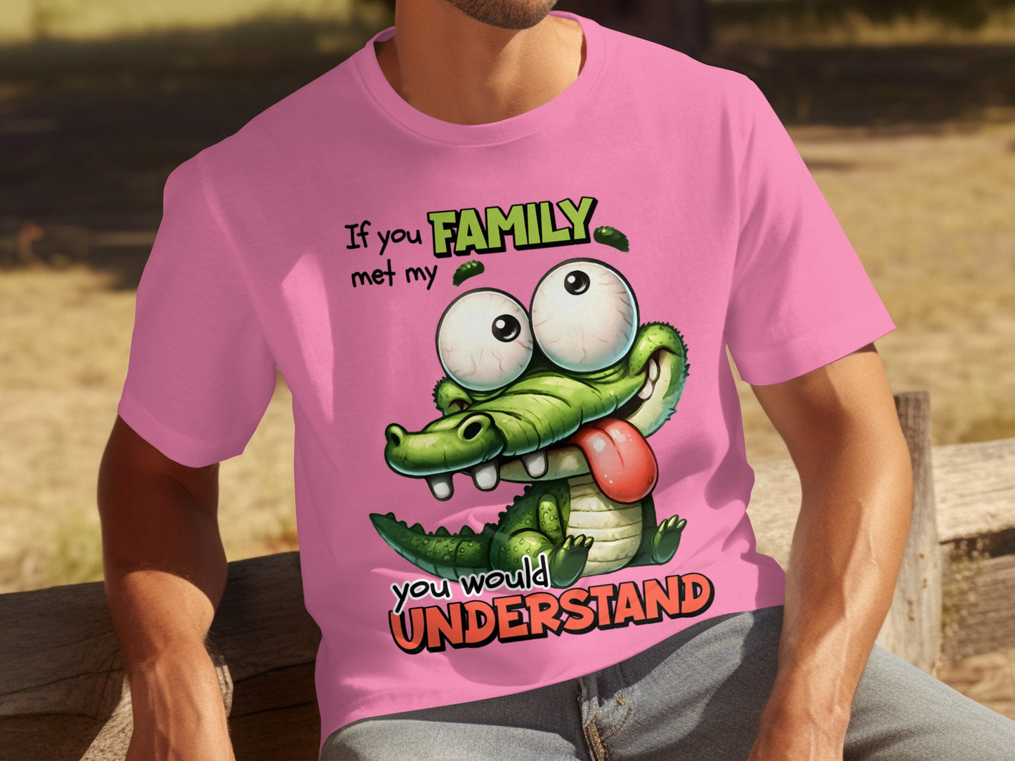 Funny Alligator Cartoon If You Met My Family T-Shirt