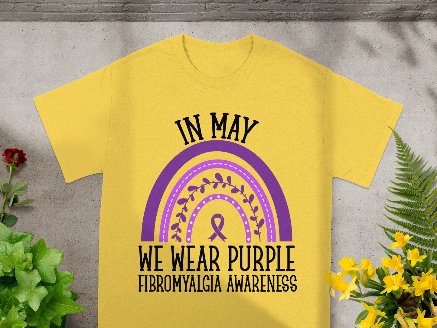 In May We Wear Purple Fibromyalgia Awareness T-Shirt