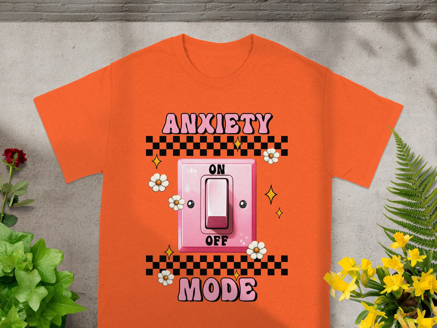Anxiety Mode On Off Switch Graphic T-Shirt