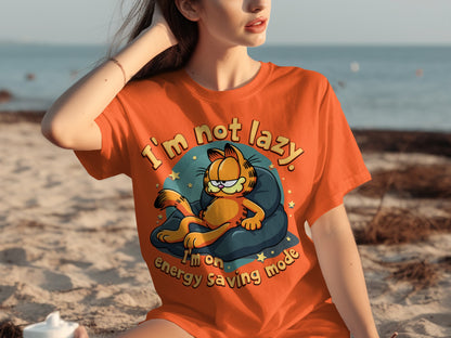 I'm Not Lazy Energy Saving Mode Graphic T-shirt