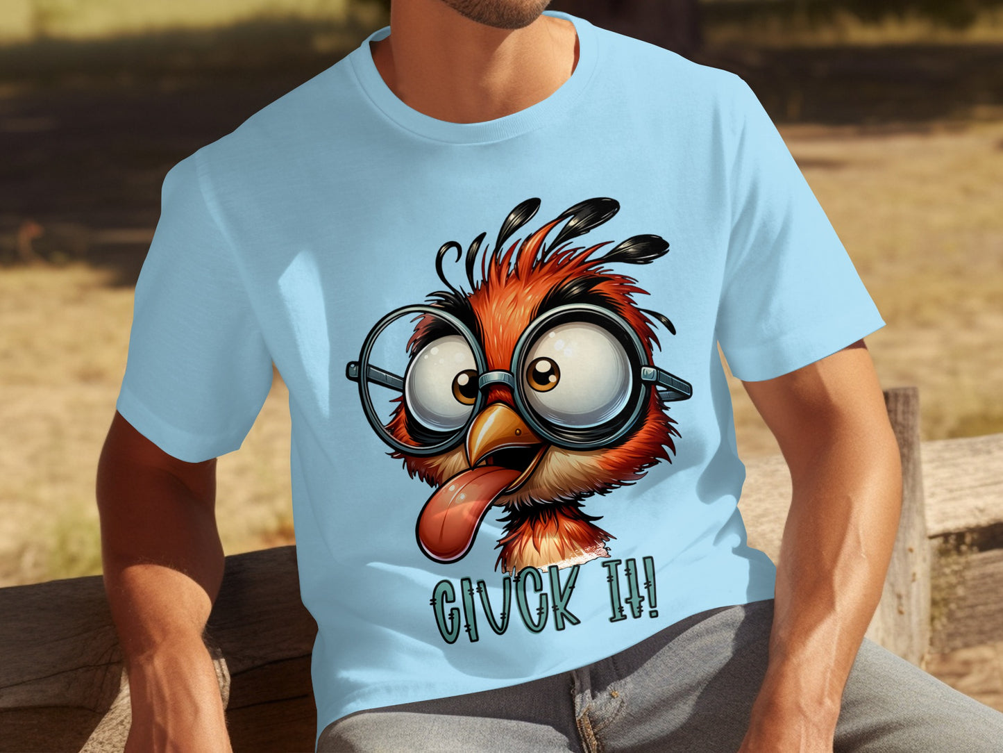 Funny Bird Artwork with Glasses Funny T-Shirt