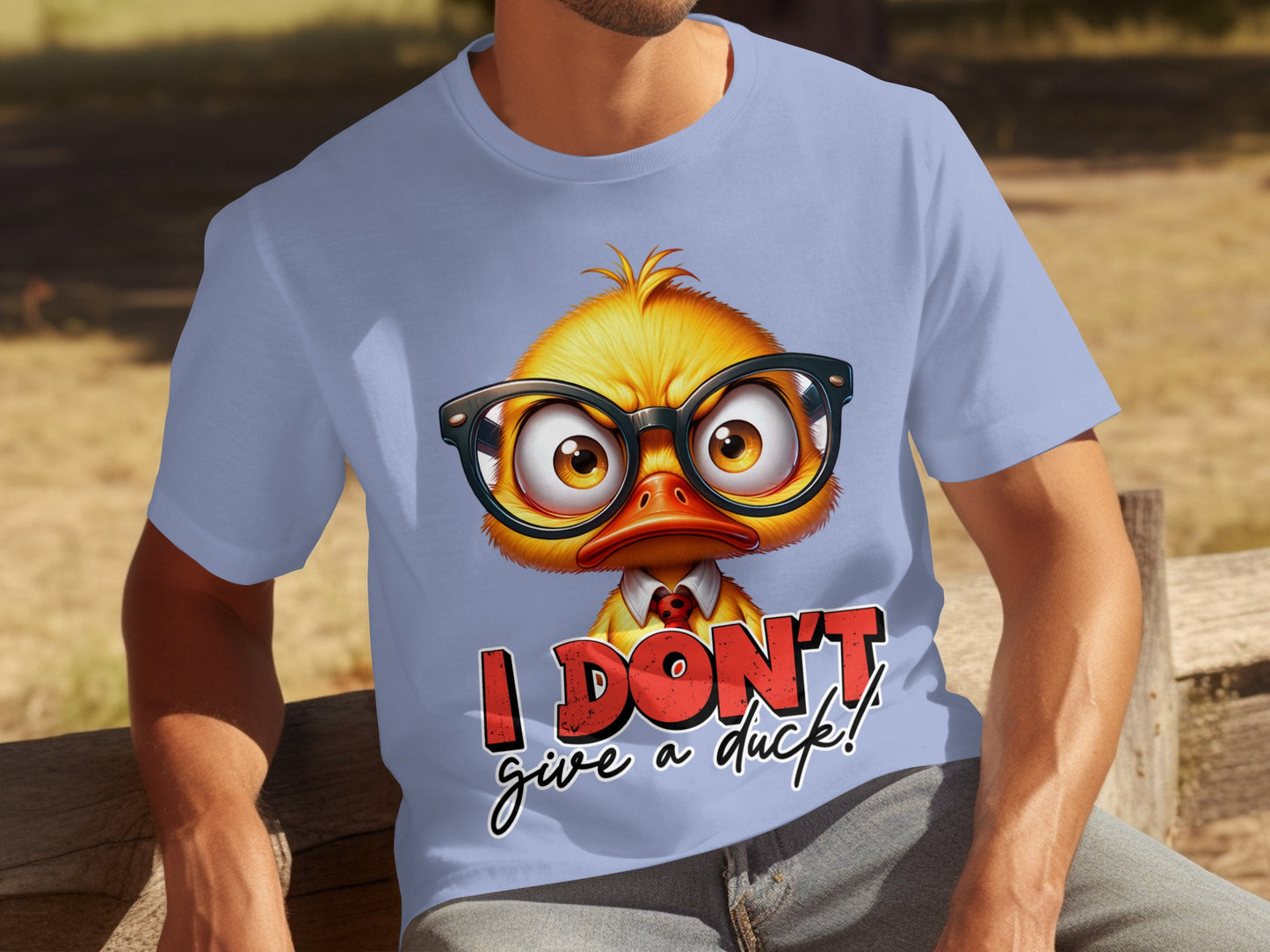 Funny Cute Duck T-shirt with Glasses Graphic Design