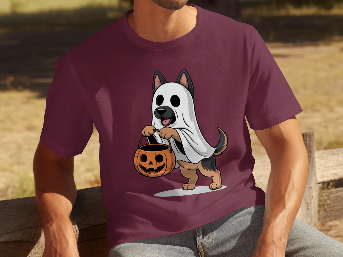Cute Dog Halloween Ghost Costume Graphic T-Shirt Product