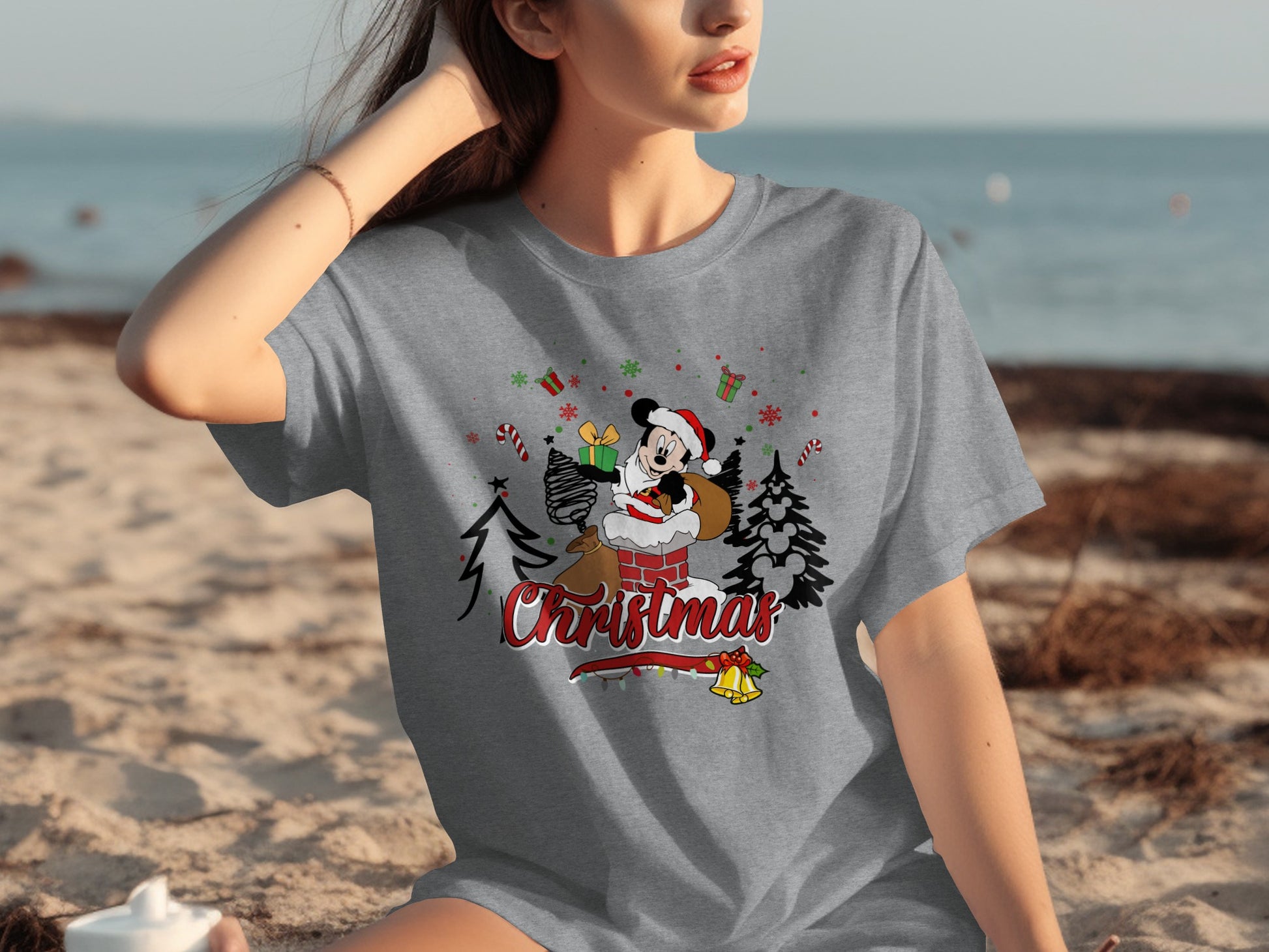 Cheerful Christmas Design T-shirt with Festive Print
