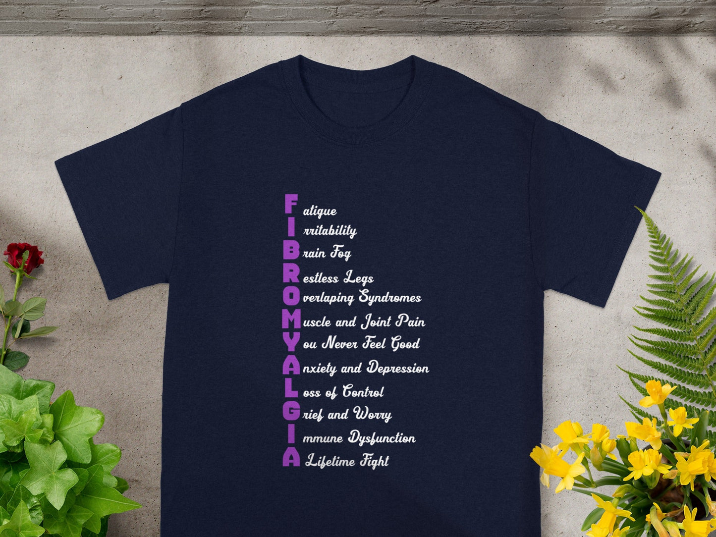 Fibromyalgia Symptoms List Awareness T-shirt
