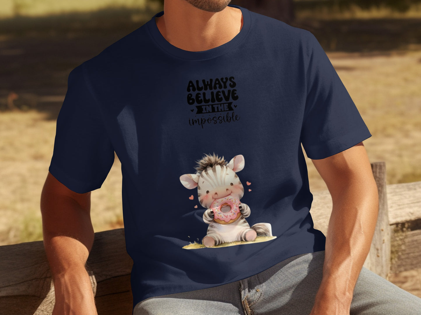 Always Believe in The Impossible Cute Zebra T-Shirt