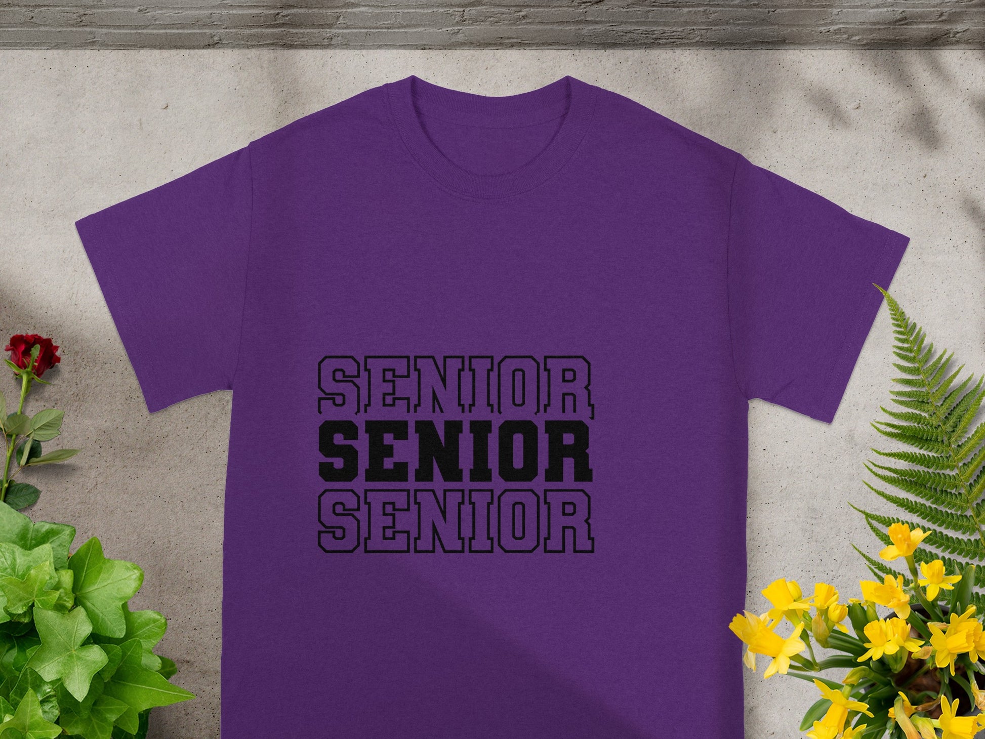 Purple Senior Senior Senior Graphic T-Shirt for Graduation
