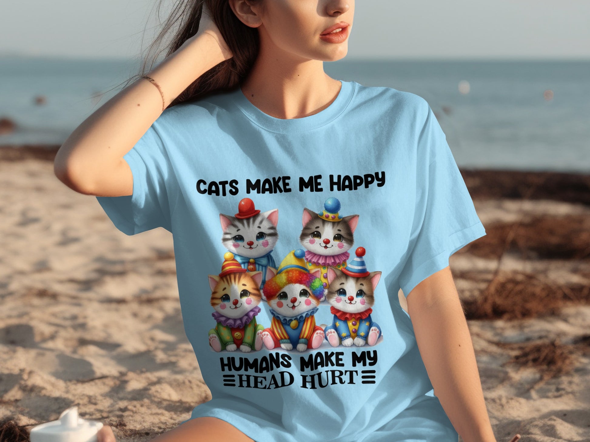 Cats Make Me Happy Humans Make My Head Hurt Shirt