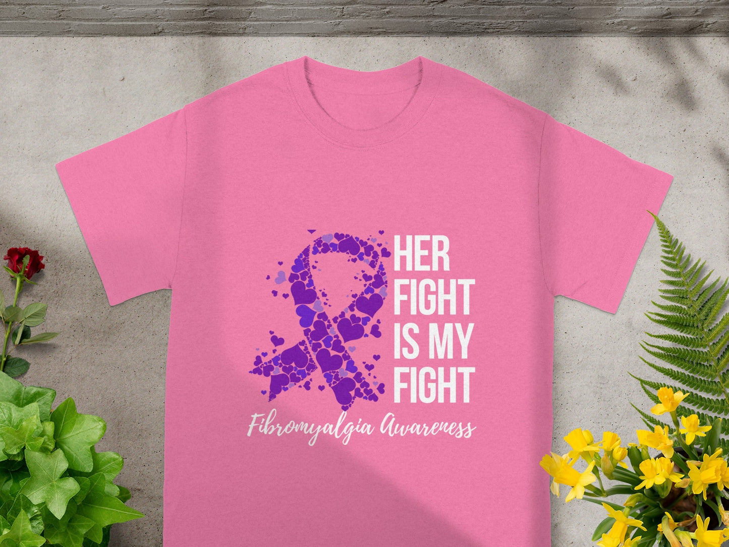 Her Fight Is My Fight Fibromyalgia Awareness Shirt