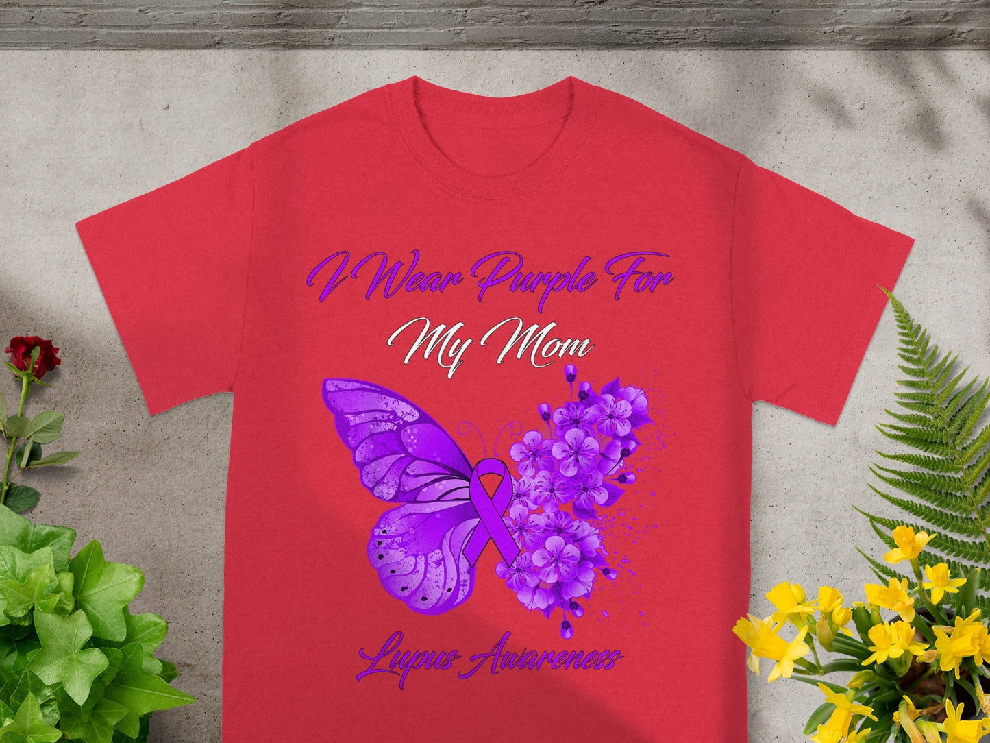 I Wear Purple For My Mom Lupus Awareness Shirt