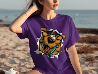Scooby-Doo Cartoon Character Design Purple T-Shirt