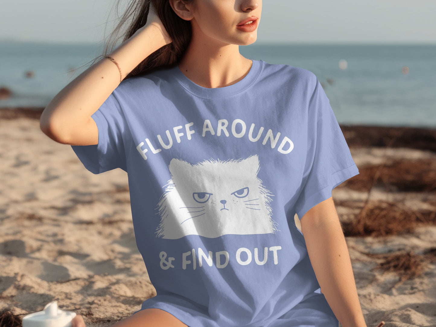 Fluff Around and Find Out Cat Graphic T-Shirt