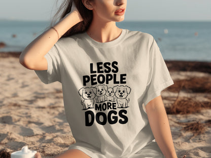 Less People More Dogs Graphic T-Shirt for Dog Lovers
