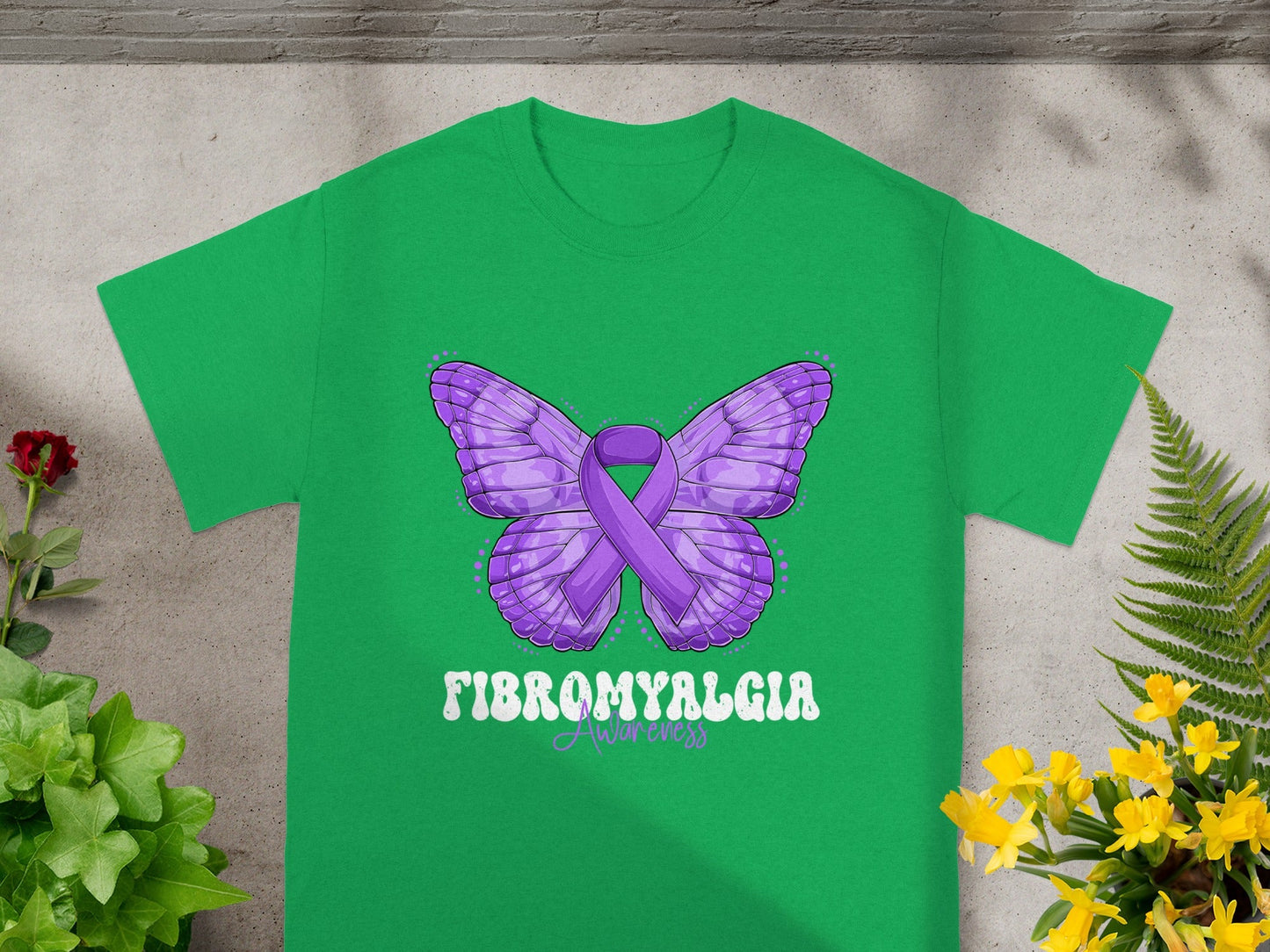 Fibromyalgia Awareness Butterfly Ribbon T-shirt