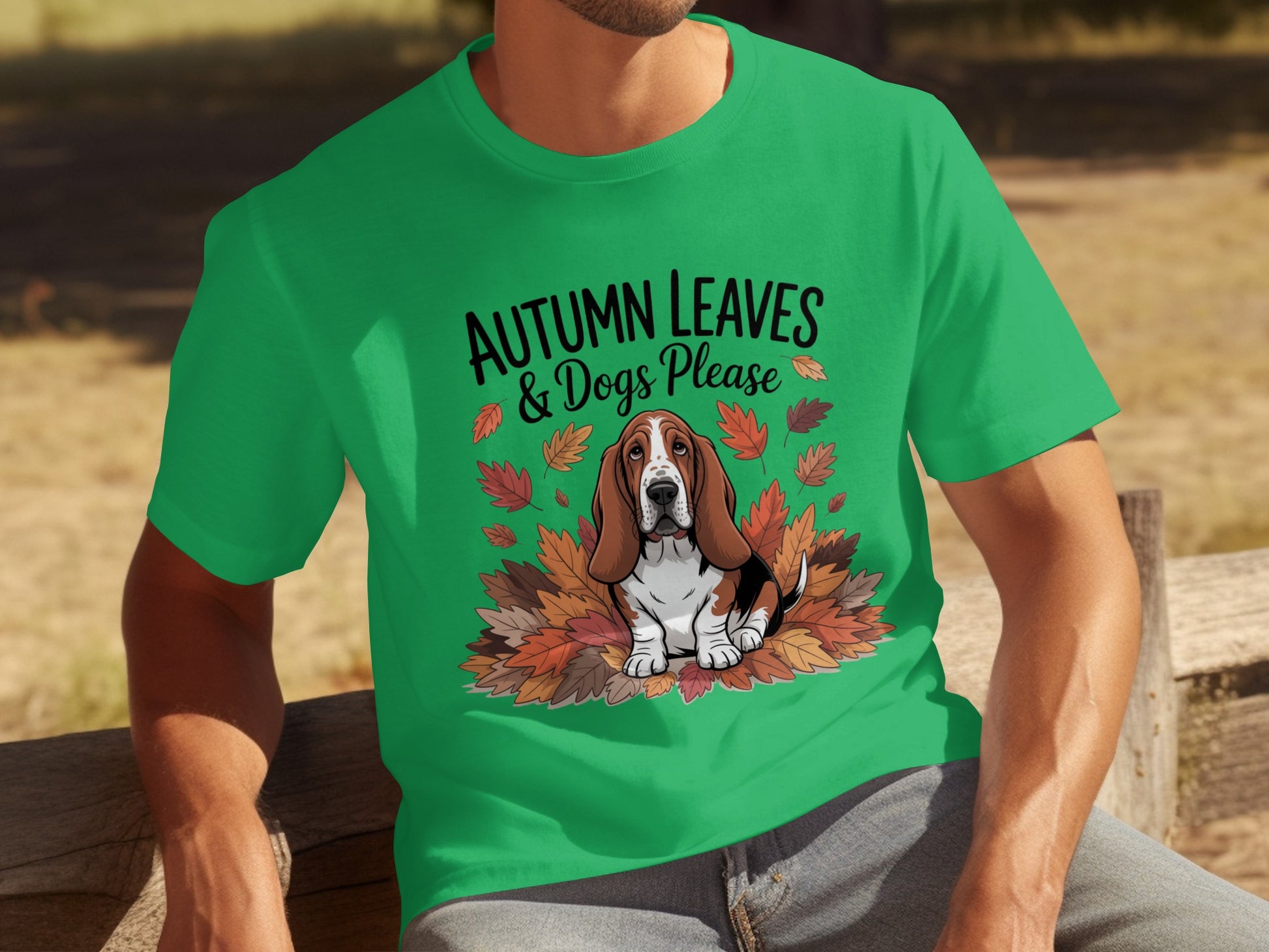 Autumn Leaves Dogs Please Graphic T-shirt Product