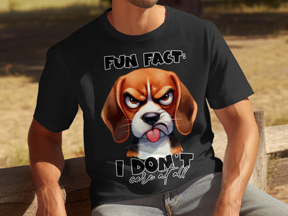 Fun Fact I Don't Care at All Angry Dog T-Shirt