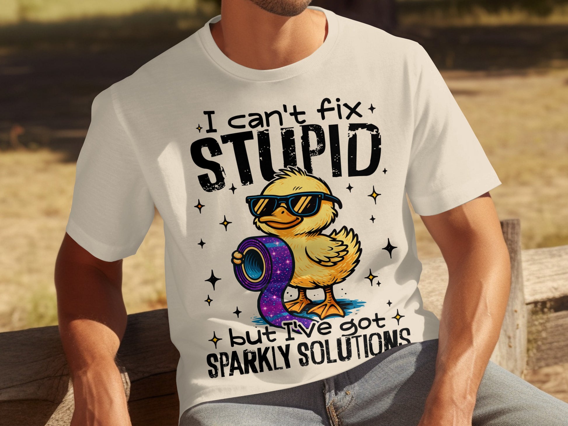 I Can't Fix Stupid Duck Fun Quote Novelty Shirt Product