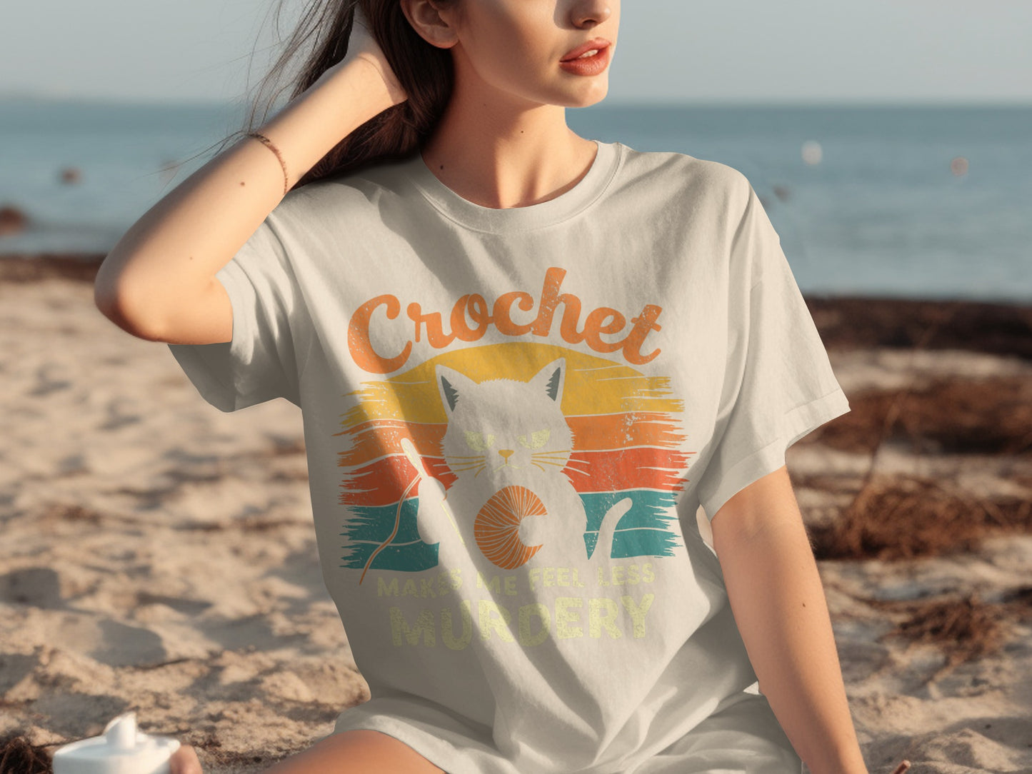 Crochet Cat Makes Me Feel Less Murdery T-shirt